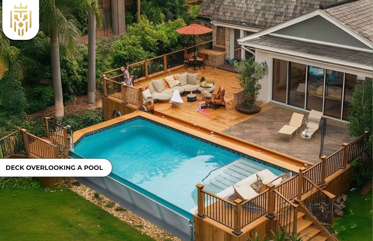 Deck Overlooking a Pool