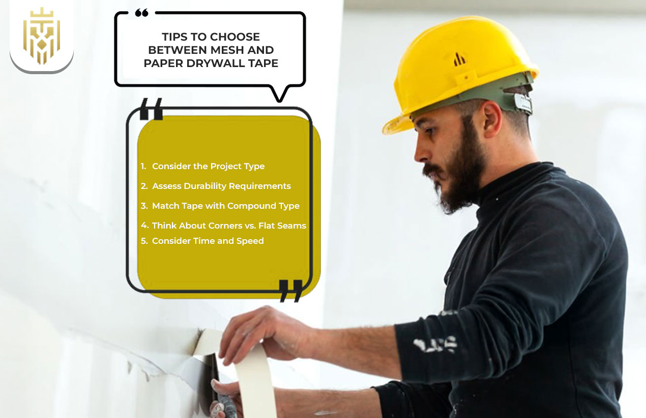 Tips to Choose Between Mesh and Paper Drywall Tape